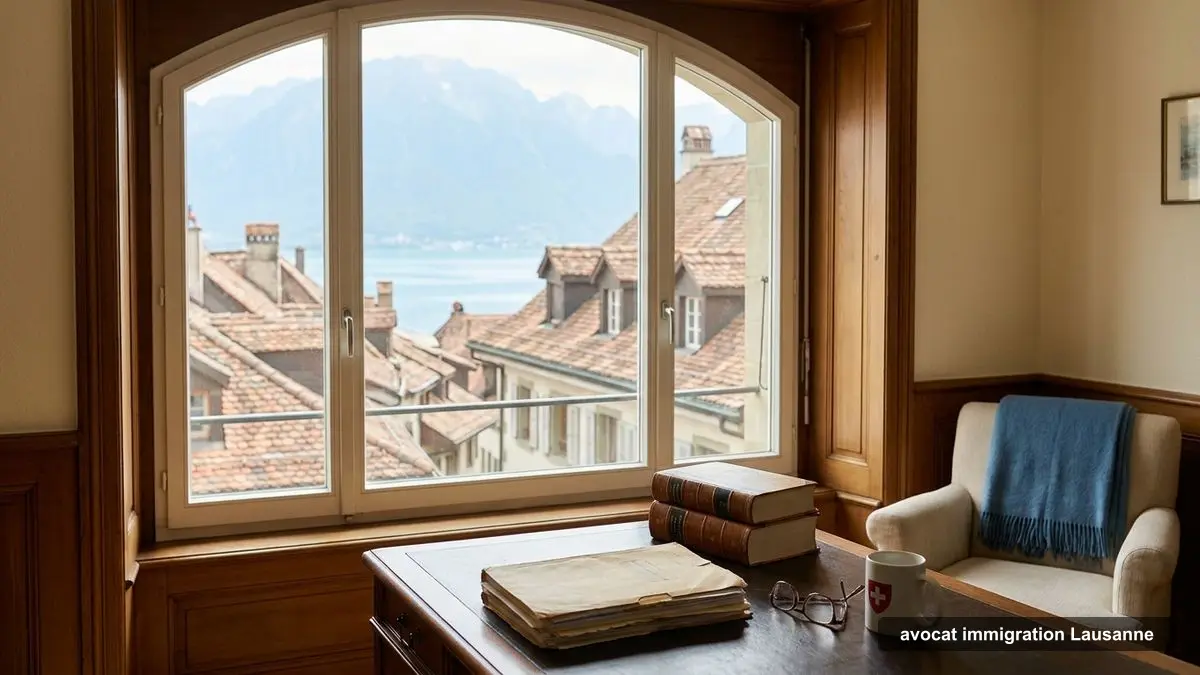 Lawyer's office in Lausanne overlooking Lake Geneva