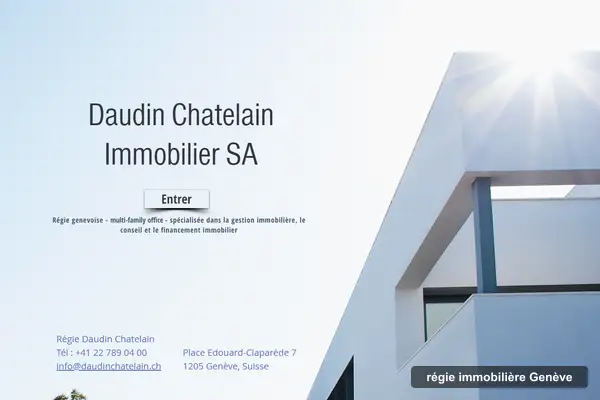 Daudin Chatelain Immobilier SA, régie immobilière à Genève